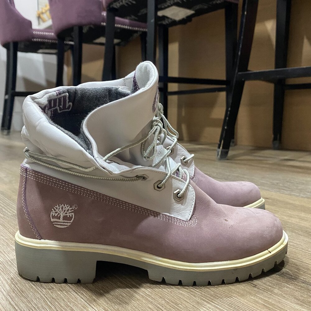 Women’s Timberland Roll-Top Boots – Mauve / Gray